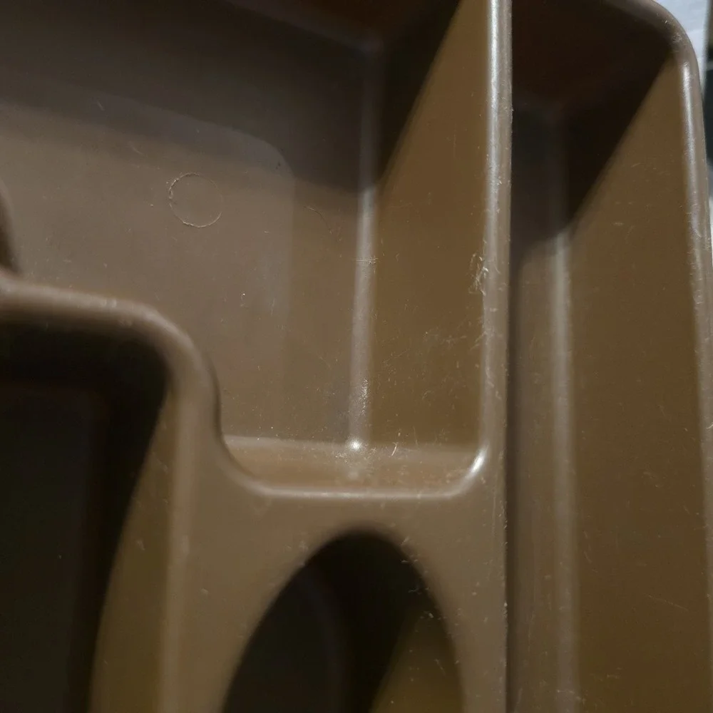 Vintage Rubbermaid Silverware Drawer Organizer Tray #2921 USA Brown‎ Plastic